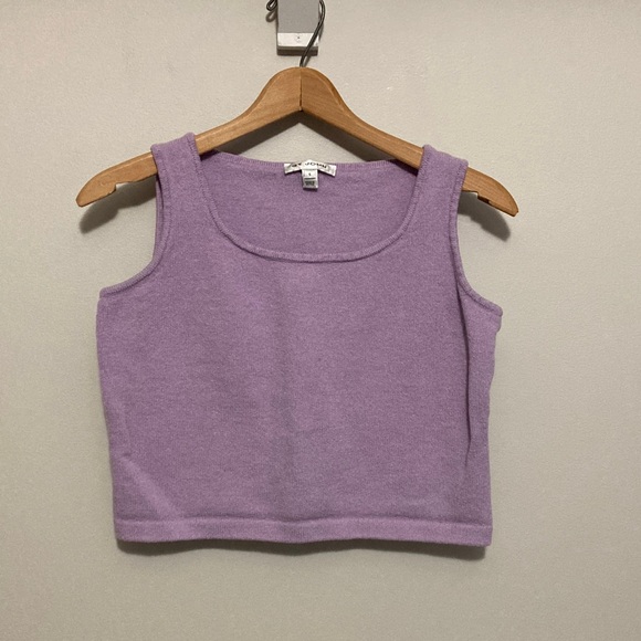 St. John Sweaters - St. John Knit Lavender Purple Sleeveless Sweater Tank Top Size Small, Wool Blend